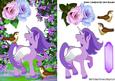 Little Purple Unicorn with Little Birds