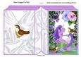 Little Purple Unicorn with Little Birds, Folded Book