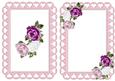 Shades of Pink Roses in Heart Frame A5 Insert