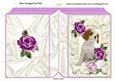 Cute Cavalier Puppy with Roses Folded Book
