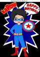 Super Hero to the Rescue with His Shield A4