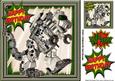 Metallic Dinosaur Robot in Green Frame 8x8