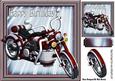 Red Motorbike in Red Metallic Frame 8x8