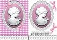Pink Cameo and White Lace with Bows