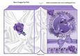 Pretty Lilac Birds in Flight with Roses and Bow Folded Book