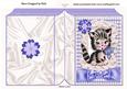Cute Little Kitty with Blue Bow, and Gingham Folded Book