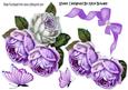 Pretty Lilac/white Roses with Bow and Butterflies