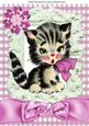 Cute Little Kitty with Pink Bow, and Gingham A4