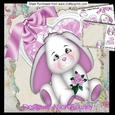 Love Bunny with Pink Heart and Bow 8x8 Mini Kit