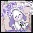 Love Bunny with Lilac Heart and Bow 8x8 Mini Kit