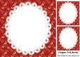Lovely Red "love" Backing and Lace 8x8 Insert