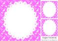Lovely Pink "love" Backing and Lace 8x8 Insert
