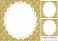 Lovely Gold "love" Backing and Lace 8x8 Insert