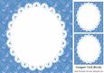 Lovely Blue "love" Backing and Lace 8x8 Insert