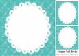 Lovely Turq "love" Backing and Lace 8x8 Insert
