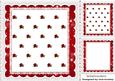 Red Roses, Lace and Stars Card Fronts and Toppers 8x8