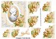 Pretty Peach Roses with Cameo on Lace Corner Stackers