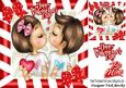 Our First Kiss on Valentines Day! with Heart Bows 8x8
