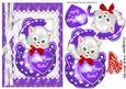 Be My Sugar Baby! Cute White Kitty in Sugar Pot with Red Bow