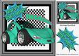Incredible! Turq Sportscar on Check Frame 8x8