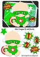 Super Baby with His Shield and Green Mask!