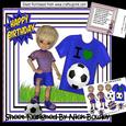I Love Football! Boy in Blue 8x8 Mini Kit