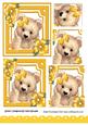 Cute Fuzzy Bear with Gold Bow and Flowers Pyramids