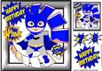 Batman Running to Save the World, Wham! Pow! Blue 8x8
