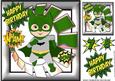Batman Running to Save the World, Wham! Pow! Green 8x8
