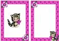 Cute Kitty in Pink Bow, with Flowers A5 Insert