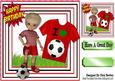 I Love Football! Boy in Red 8x8