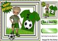 I Love Football! Boy in Green 8x8