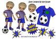 I Love Football! Boy in Blue, with T Shirt A4