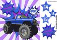 Blue Monster Truck! 8x8