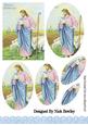 Religious Oval Pyramids of Jesus in the Meadow with Lambs