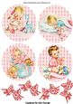 Four Cute Baby Girls with Bows Toppers