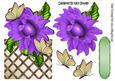 Pretty Purple Sunflower with Butterflies Over the Edge