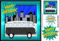 Black Camper Van in the City, 8x8