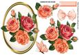 Pretty Shades of Peach and Pink Roses with Bow