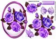 Pretty Shades of Purples Roses with Bow