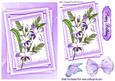 Pretty Lilac Lilies on Lace Stackers with Bow