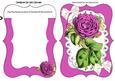 Pretty Pink Roses on Lace Bracket Card
