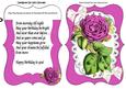 Pretty Pink Roses on Lace Bracket Card with Verse