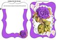 Pretty Purple Roses on Lace Bracket Card