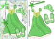 Pretty Green Sparkle Princess Dress with Tiara