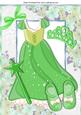 Pretty Green Sparkle Princess Dress with Tiara A4