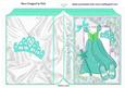 Pretty Turq Sparkle Princess Dress with Tiara Folded Book