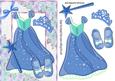Pretty Blue Sparkle Princess Dress with Tiara