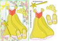 Pretty Gold Sparkle Princess Dress with Tiara