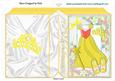 Pretty Gold Princess Dress with Tiara Folded Book